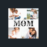Impressão Em Tela Que bom que te amo, Dia de as mães.<br><div class="desc">Cute I Love You Mamãe Dia de as mães Photo Canvas Print apresenta quatro de suas fotos favoritas com o texto "Eu te amo Mãe" na tipografia negra moderna. Elaborado por ©Evco Studio www.zazzle.com/store/evcostudio</div>