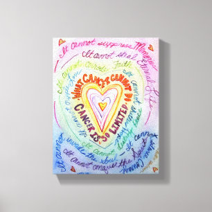 Impressão Em Tela Que Cancer Não Pode Fazer Pintura No Arco-Íris