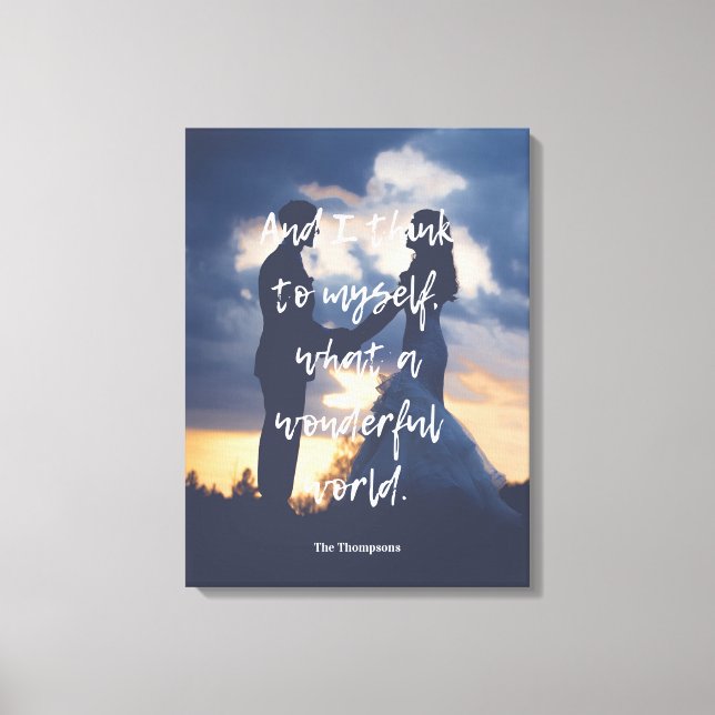 Impressão Em Tela Que Foto Maravilhosa do Mundo (Frente)