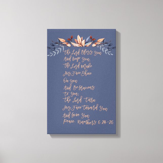 Impressão Em Tela Que O Senhor Te Abençoe E Mantenha (Frente)