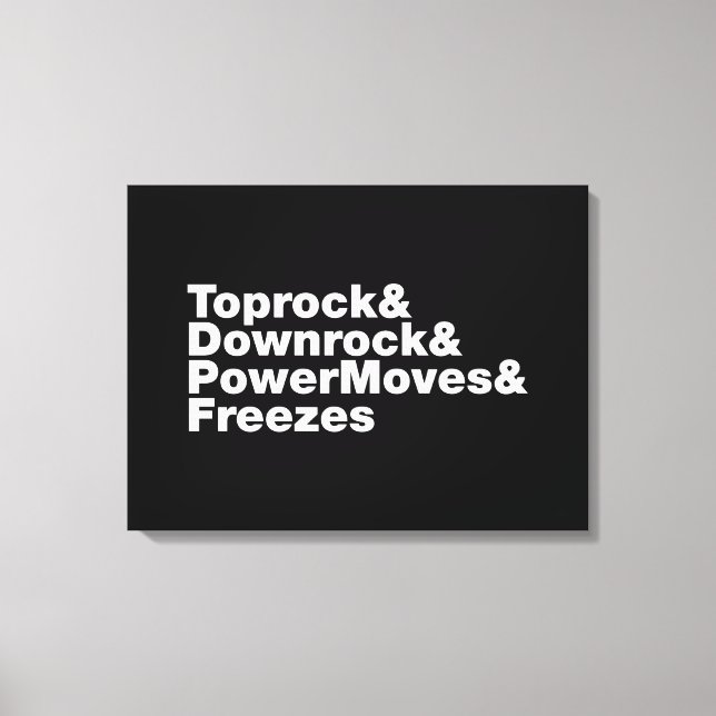 Impressão Em Tela Quebrando Movimentos (Breakdancing) (Frente)