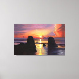 Impressão Em Tela Quebrando pelas nuvens