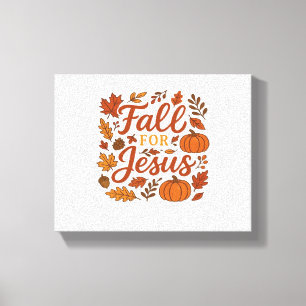 Impressão Em Tela Queda Por Jesus Autumn Pumpkin Christian Faith Cla