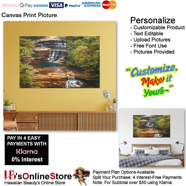 Impressão Em Tela Quedas de Água Natureza Relaxa Casa Imagem 10 (Waterfalls Nature Relax Home Office Canvas Print Picture 10.)