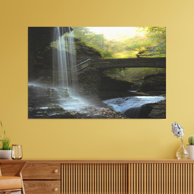 Impressão Em Tela Quedas de Água Natureza Relaxação Casa Figura 6 (Insitu(Sala de estar))