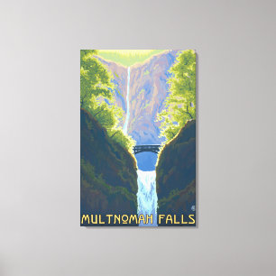 Impressão Em Tela Quedas de Multnomah, OregonMaiden das quedas