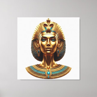 Impressão Em Tela Queen Cleopatra – Golden Pharaonic Canva