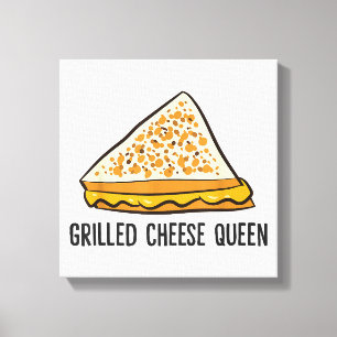 Impressão Em Tela Queijo grelhado Rainha Engraçada Engraçado Queijo