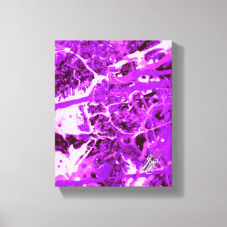 Impressão Em Tela Quintessência Roxo Abstrato Salpico