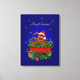 Impressão Em Tela Rabbit de Natal