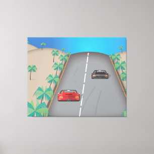 Impressão Em Tela raça retro da arcada 80s