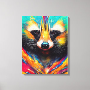 Impressão Em Tela Raccoon Animal Discovery Adventure Planet