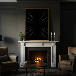 Impressão Em Tela Radial Dark Abstract