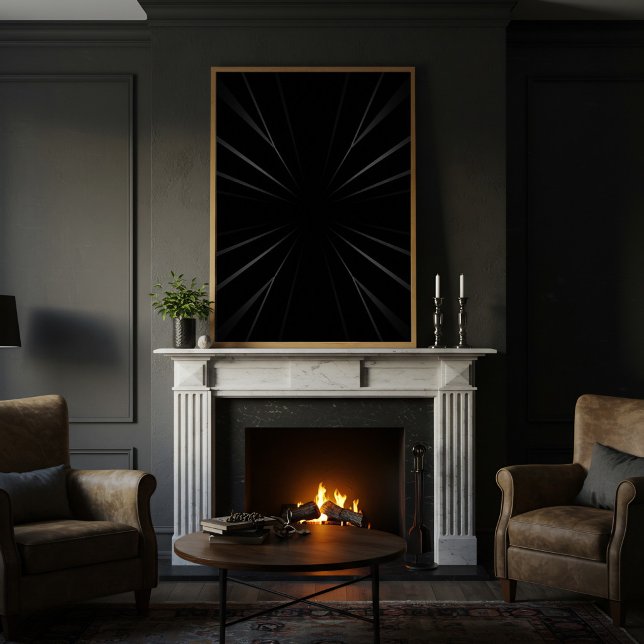 Impressão Em Tela Radial Dark Abstract (Criador carregado)