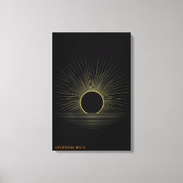 Impressão Em Tela Radiância Horizonte Dourado Tela de Arte Fina