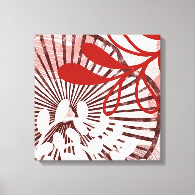 Impressão Em Tela Radiant Bloom – Abstract Botanical Geometry Art (Frente)