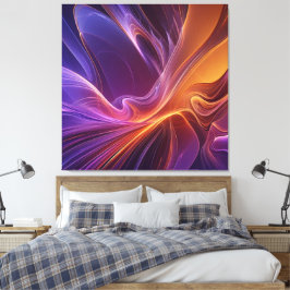 Impressão Em Tela Radiant orange purple