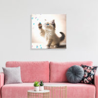 Ragdoll Kitten Brincando Com Bolhas De Sabão