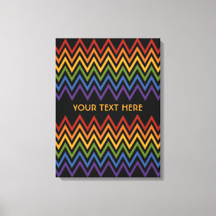 Impressão Em Tela Rainbow Chevron Tela personalizada