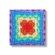 Rainbow Crochet Granny Square