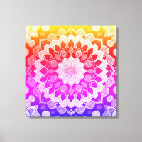 Rainbow Mandala Abstrato Art