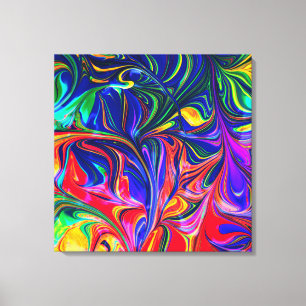 Impressão Em Tela Rainbow Swirl Trippy Glow Stick