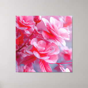 Impressão Em Tela Raindrop Blush Cor-de-Rosa