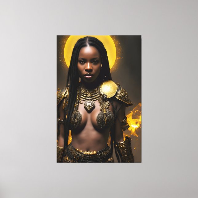 Impressão Em Tela Rainha Africana 019 (Frente)