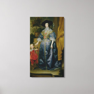 Impressão Em Tela Rainha Henrietta Maria e seu anão