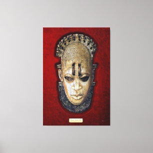 Impressão Em Tela Rainha Mãe Idia - Máscara de Ivory Edo no Red Velv