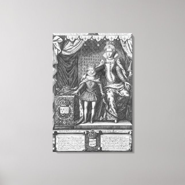 Impressão Em Tela Rainha Marie de Medicis e Luís XIII como (Frente)