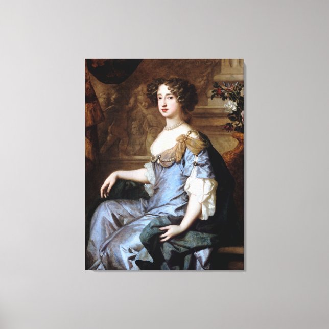 Impressão Em Tela Rainha Mary II por Sir Peter Lely (Frente)