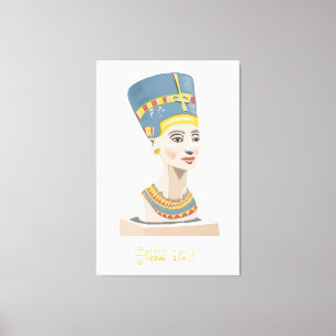 Impressão Em Tela Rainha Nefertiti e cartaz retangular do Cartouche