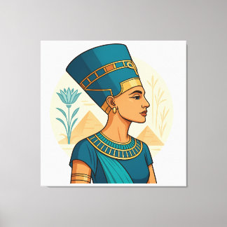 Impressão Em Tela Rainha Nefertiti - Símbolo Egípcio Elegante