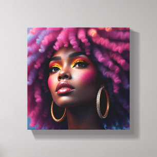 Impressão Em Tela Rainha negra, afrocentrada, magnificamente negra, 
