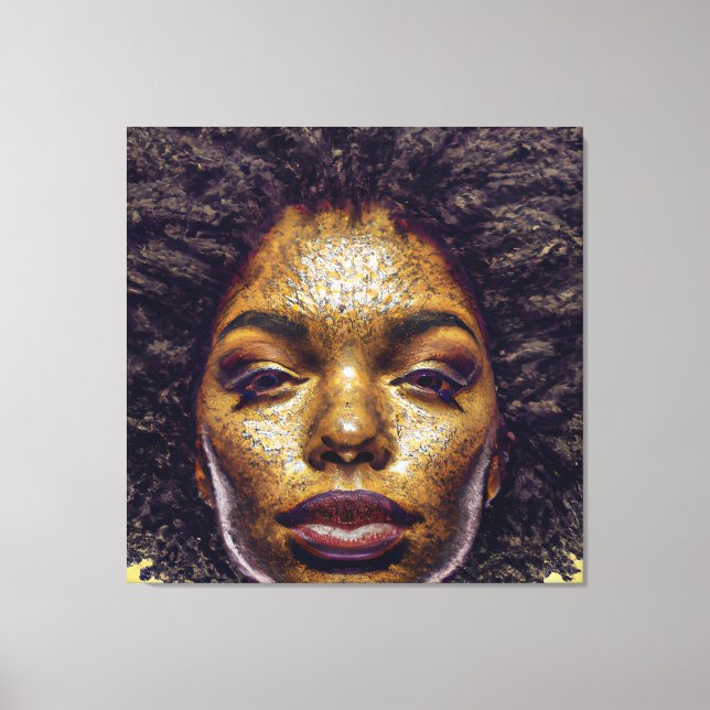 Impressão Em Tela Rainha Negra Deusa Sista Mulheres Melanin Sista Af (Frente)