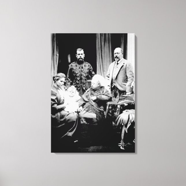 Impressão Em Tela Rainha Vitória, czar Nicholas II (Frente)