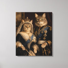 Impressão Em Tela Rainha Vitória e Gatos do Príncipe Alberto Retrato