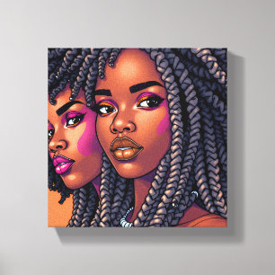 Impressão Em Tela Rainhas Negras Melanina Mulheres Sista Rainhas Lar