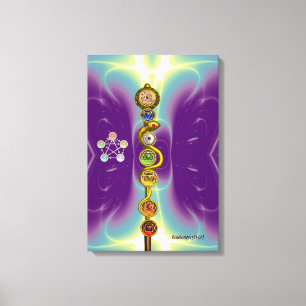 IMPRESSÃO EM TELA RAIO DE ASCLEPIUS 7 CHAKRAS,YOGA, ENERGIA ESPIRITU