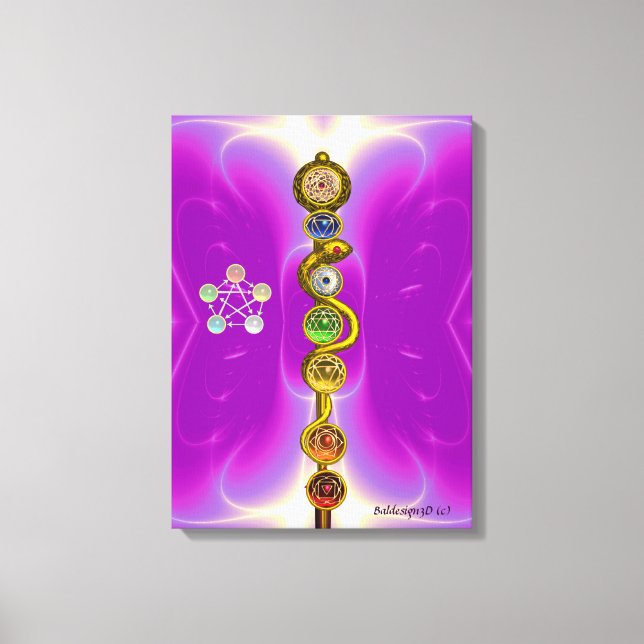 IMPRESSÃO EM TELA RAIO DE ASCLEPIUS 7 CHAKRAS,YOGA, ENERGIA ESPIRITU (Frente)