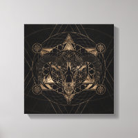 Ram na Geometria Sagrada - Preto e Dourado