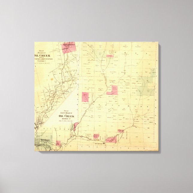 Impressão Em Tela Ramais de Creme de Petróleo (Frente)