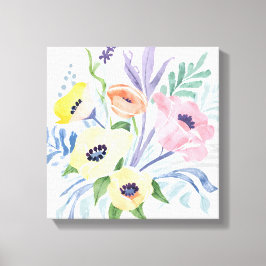 Impressão Em Tela Ramalhete de Flores de Primavera | Aquarela Floral
