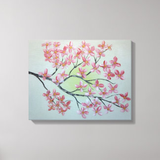 Impressão Em Tela Ramificação Sakura. Pintura a óleo