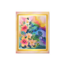 Ramo de primavera em aquarela colorida com flores 