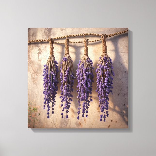 Impressão em Tela (Ramos de Lavanda Pendurados) (Frente)