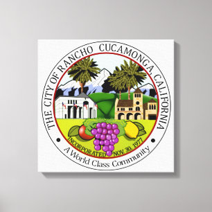 Impressão Em Tela Rancho Cucamonga (Califórnia) City Seal