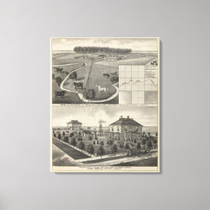 Impressão Em Tela Rancho de Isaac Mulholland e residência, Kansas