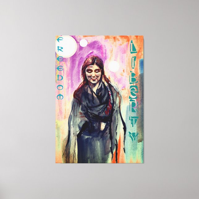 Impressão Em Tela Rapariga da Liberdade em Kimono, outra arte mundia (Frente)